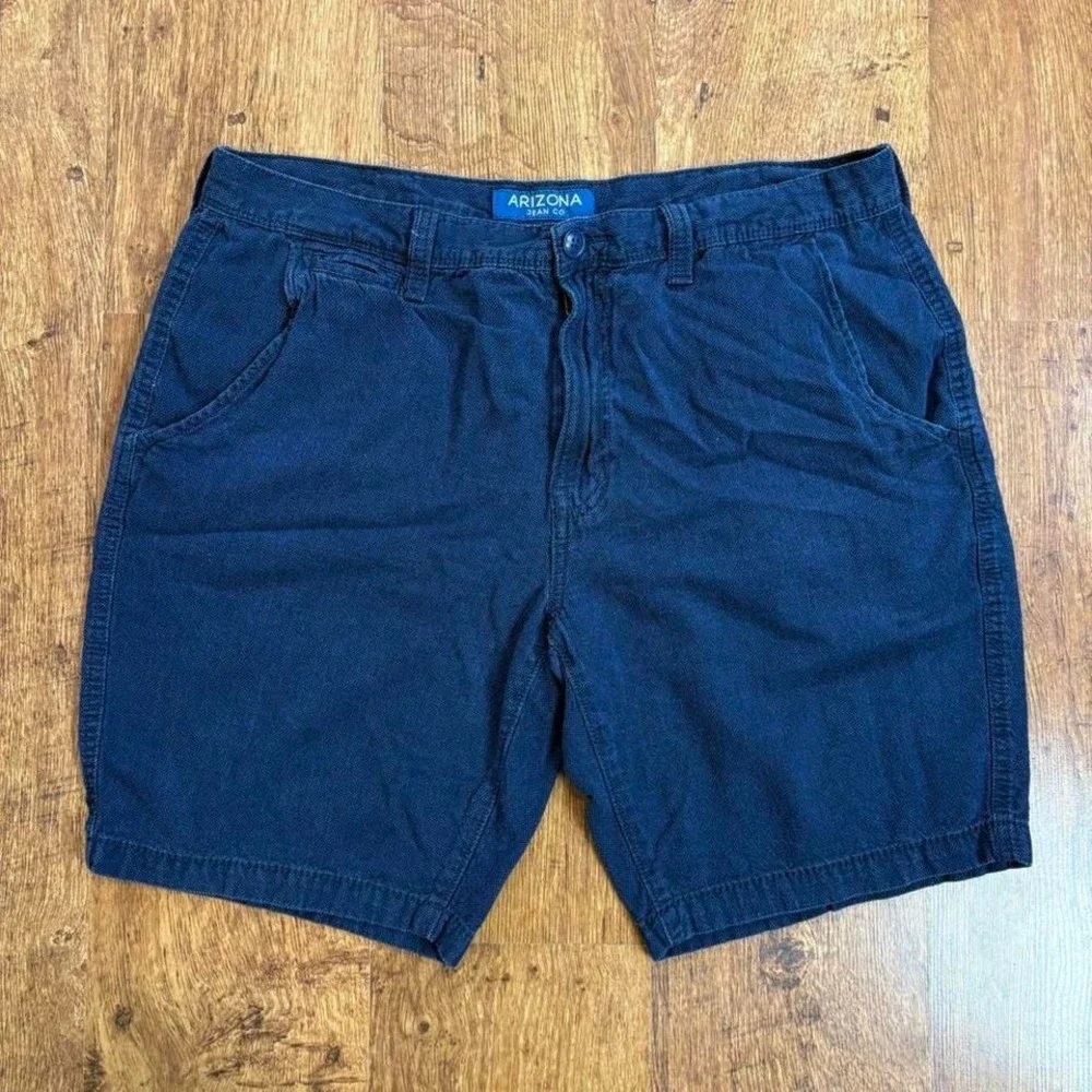 Arizona Jean Co Navy Blue Classic Fit Shorts Mens 38 Summer Preppy‎ Faded